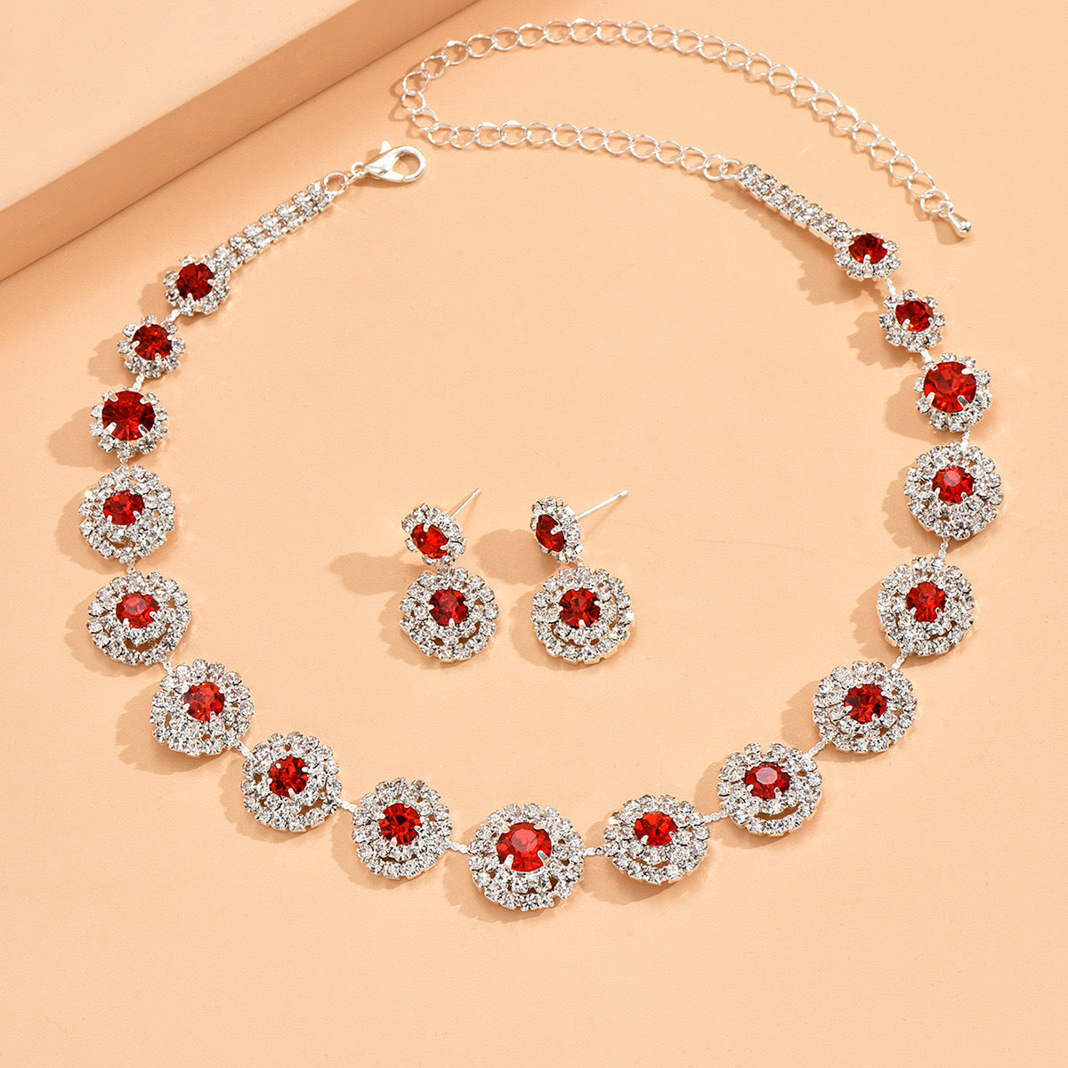 Bridal Necklace and Earrings Set for Weddings, Banquets and Evening Dress