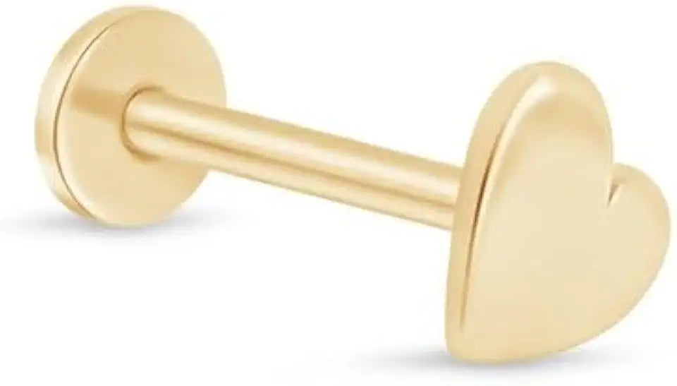 Gold-Tone Stud Heart Earrings