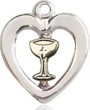 Sterling Silver Heart Cuban Link Pendant