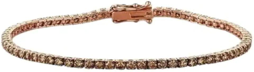 Gold-Tone Round Tennis Bracelet