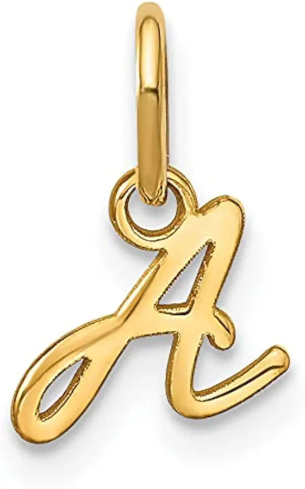 Gold-Tone Initial Pendant, 8.25mm