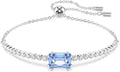 Rhodium-Plated Crystal Tennis Bracelet