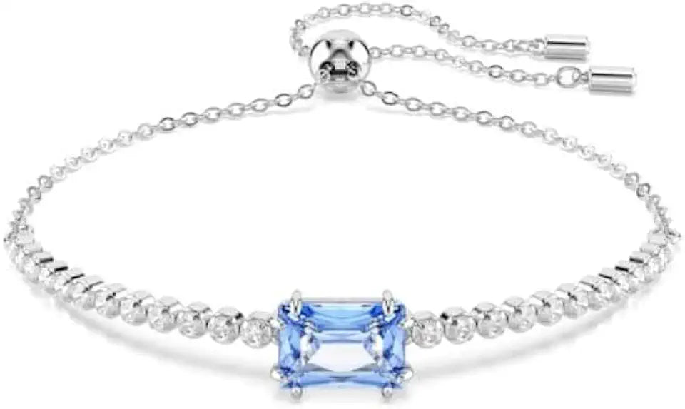 Rhodium-Plated Crystal Tennis Bracelet