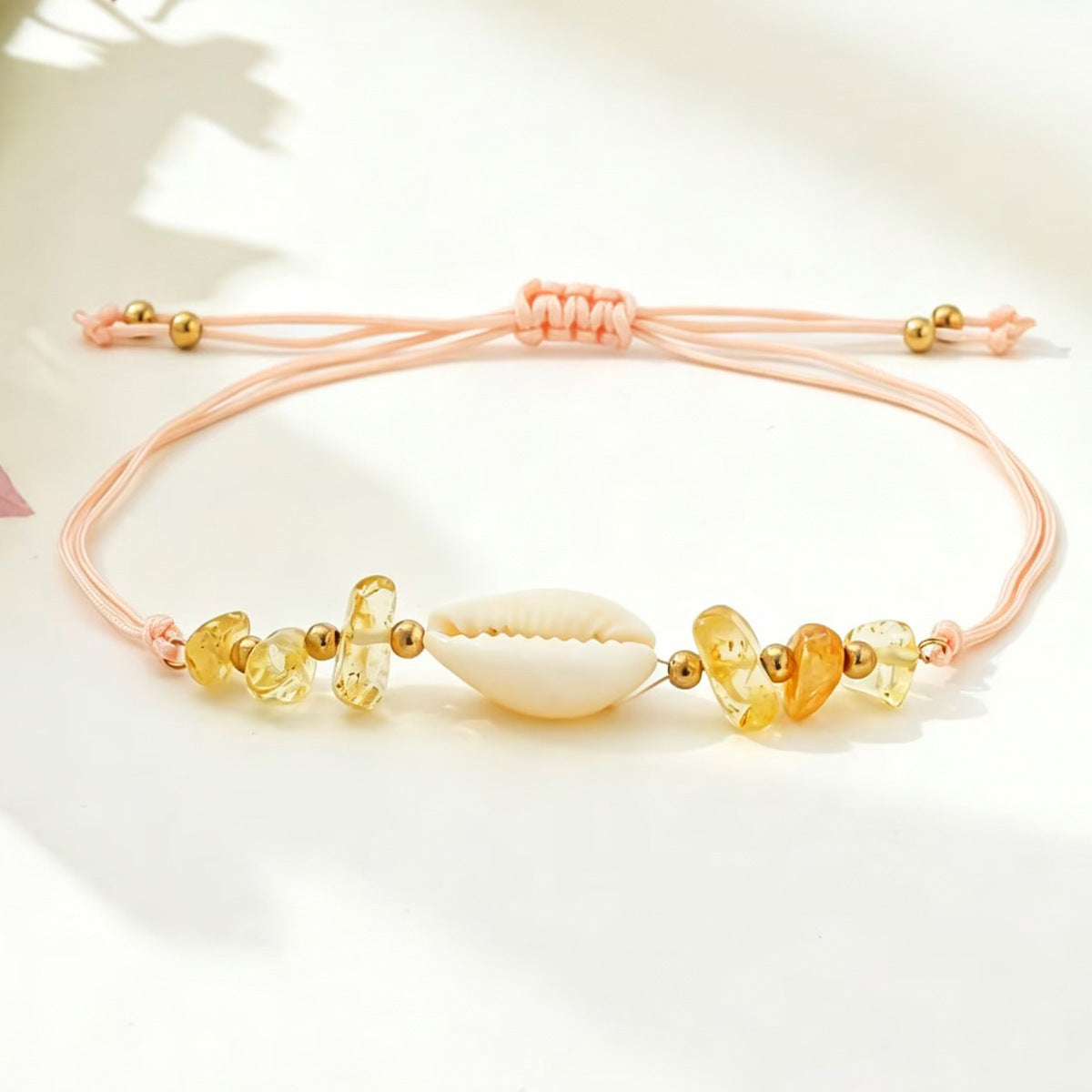 Hand-Woven Shell and Natural Stone Bracelet, Five Styles — Summer Beach Bracelet for Women