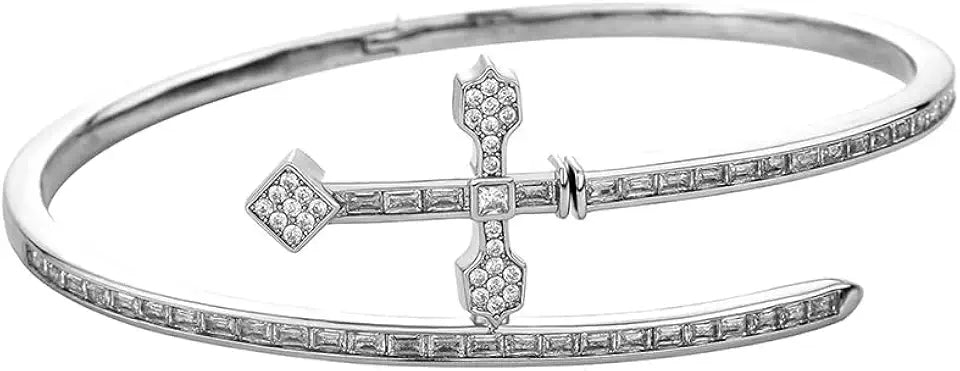 Gold-Tone Cross Bracelet