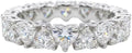 14K White Gold-Plated Lab-Grown Diamond Heart Ring
