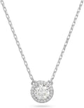 Rhodium-Plated Crystal Pendant