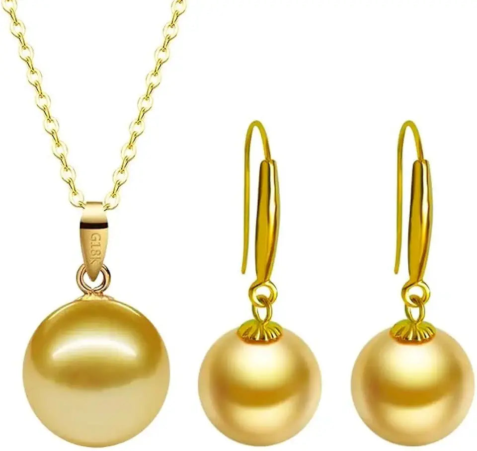 Gold-Tone Pearl Jewelry Set