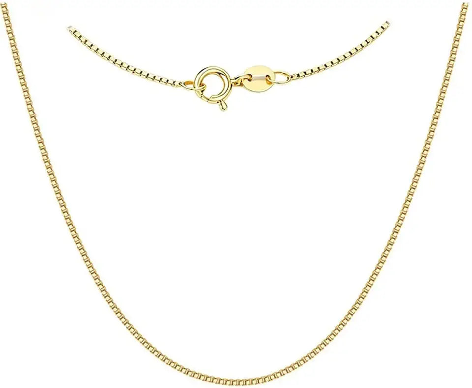 Gold-Tone Box Chain Necklace