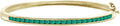 Gold-Tone Round Emerald Bracelet