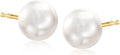 Gold-Tone Pearl Stud Earrings, 7mm