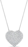 Round Lab-Grown Diamond Heart Pendant