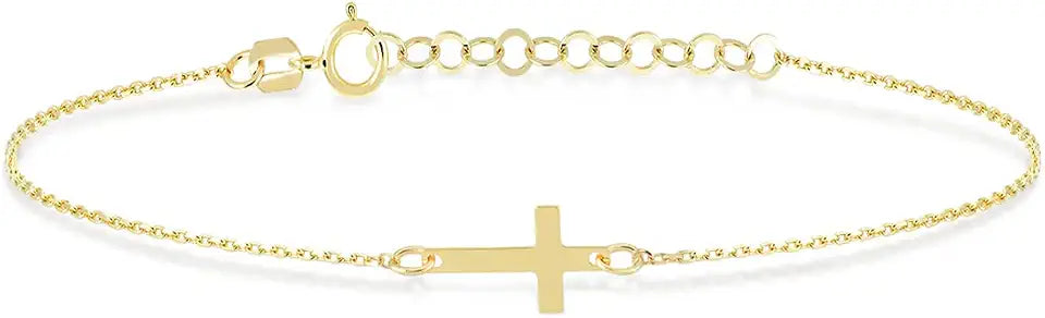 Gold-Tone Cross Bracelet