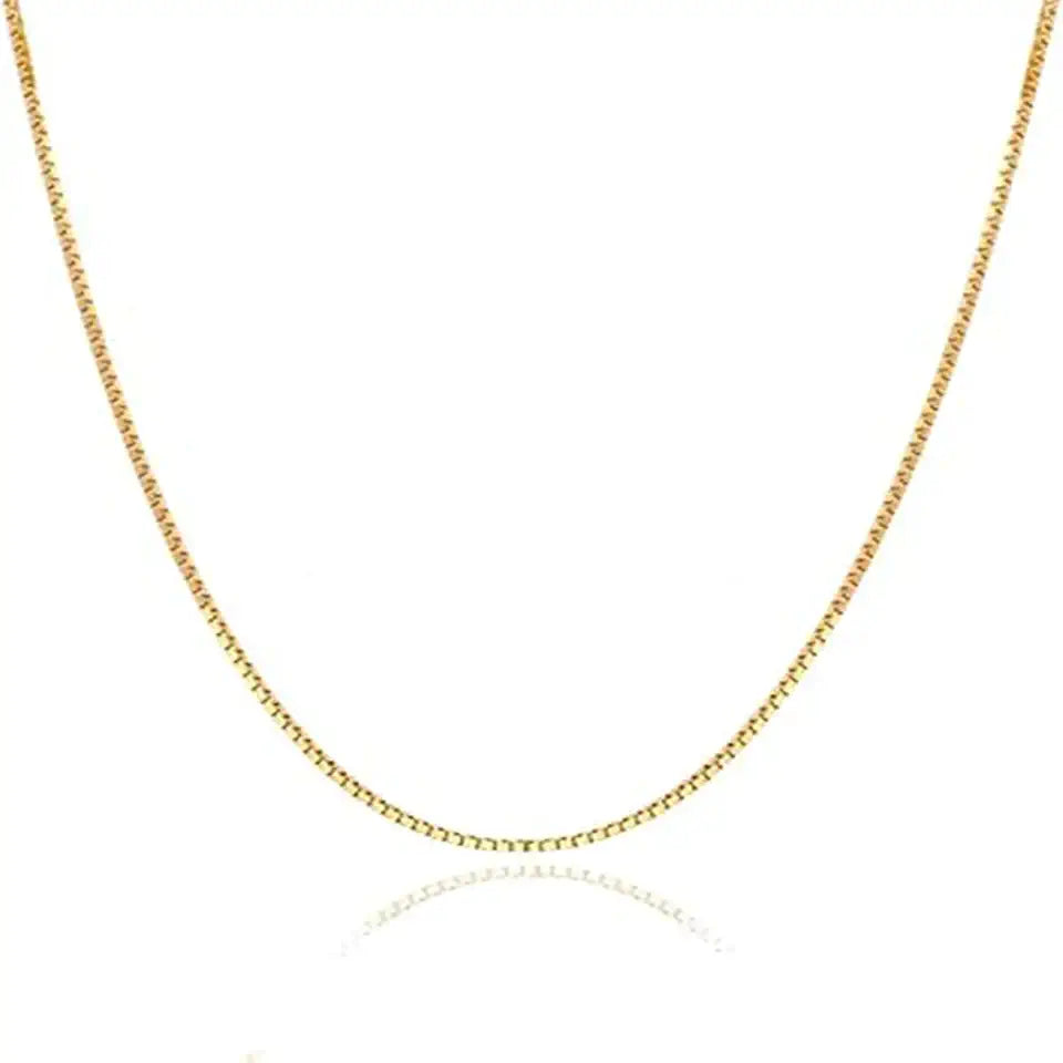 Gold-Tone Box Chain Layered Necklace
