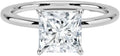 Gold-Tone Moissanite Solitaire Engagement Ring