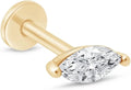 Gold-Tone Cubic Zirconia Stud Body Jewelry