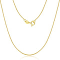 Gold-Tone Box Chain Necklace, 0.6mm