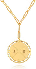 Compass Initial Necklace