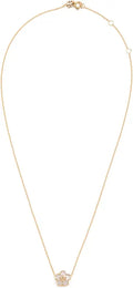 Gold-Tone Pearl Floral Pendant
