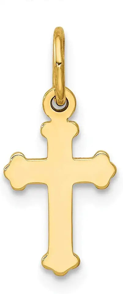 Gold-Tone Cross Pendant, 18mm