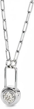Gold-Tone Oval Moissanite Necklace