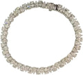 14K White Gold-Plated Sterling Silver Pear-Cut Tennis Bracelet
