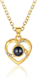 Gold-Tone Heart Infinity Necklace
