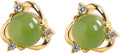 Gold-Tone Moissanite Stud Earrings