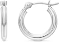 Gold-Tone Round Hoop Earrings