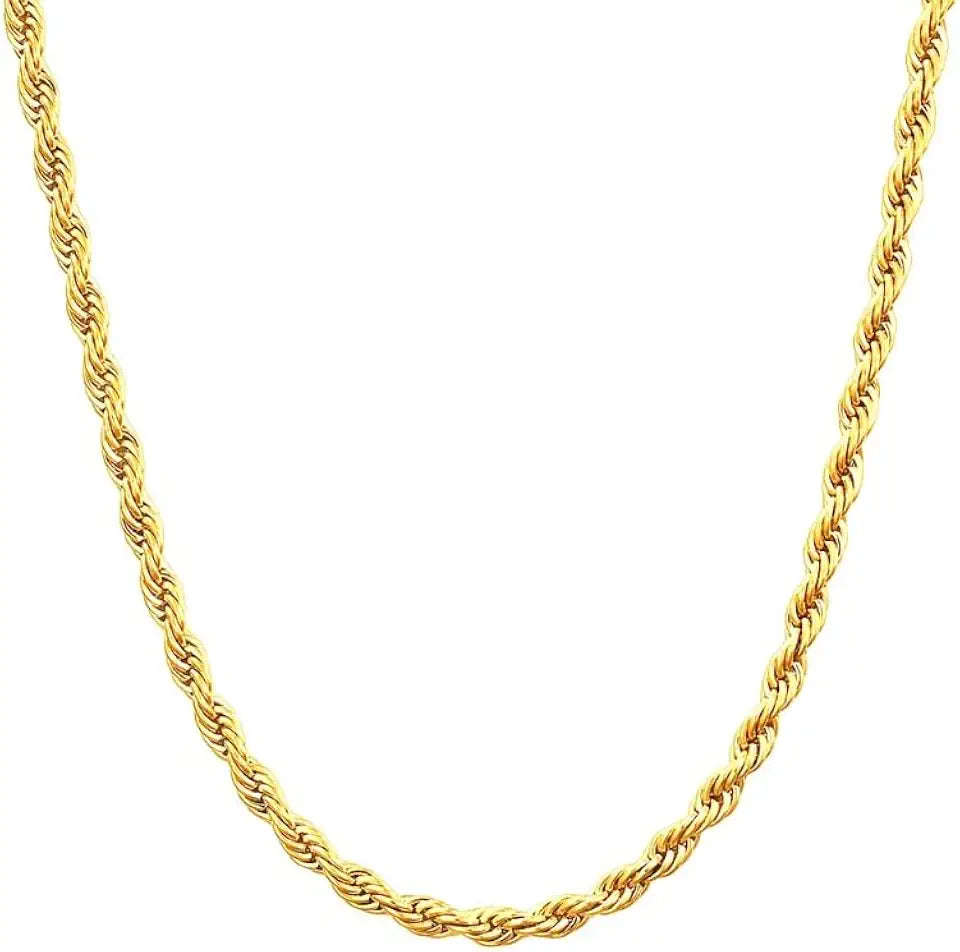 Gold-Tone Rope Necklace, 1.5mm