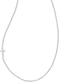 Sterling Silver Topaz Cross Necklace