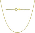 Gold-Tone Box Chain Necklace, 0.6mm