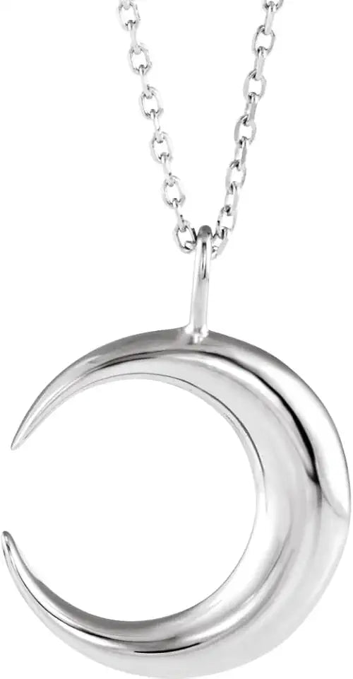 Sterling Silver Moon Necklace