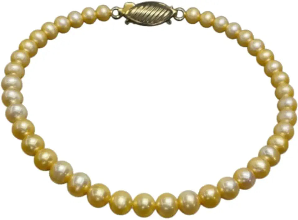 Gold-Tone Round Pearl Necklace