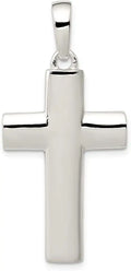 Sterling Silver Cross Pendant, 42mm