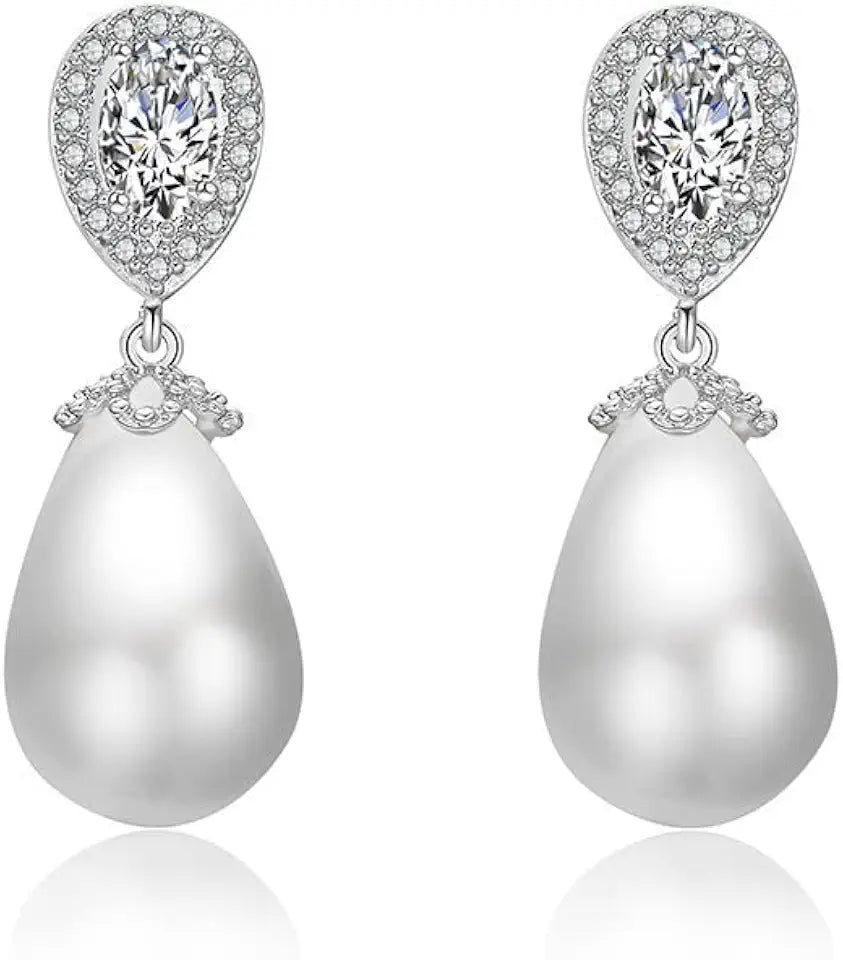 Gold-Tone Moissanite Earrings