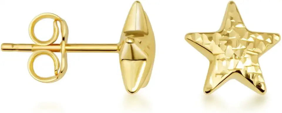 Gold-Tone Stud Star Earrings