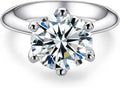 Sterling Silver Moissanite Solitaire Engagement Ring