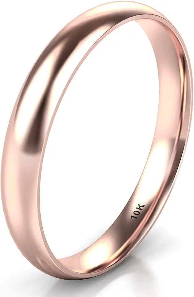 Gold-Tone Wedding Band, 3MM