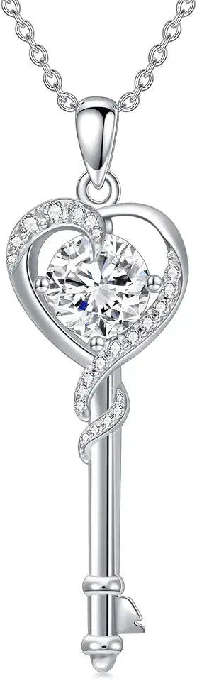 Moissanite Heart Necklace
