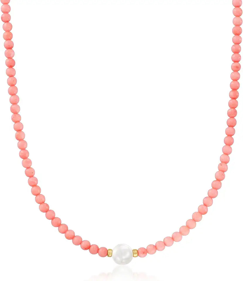Gold-Tone Pearl Necklace, 9mm