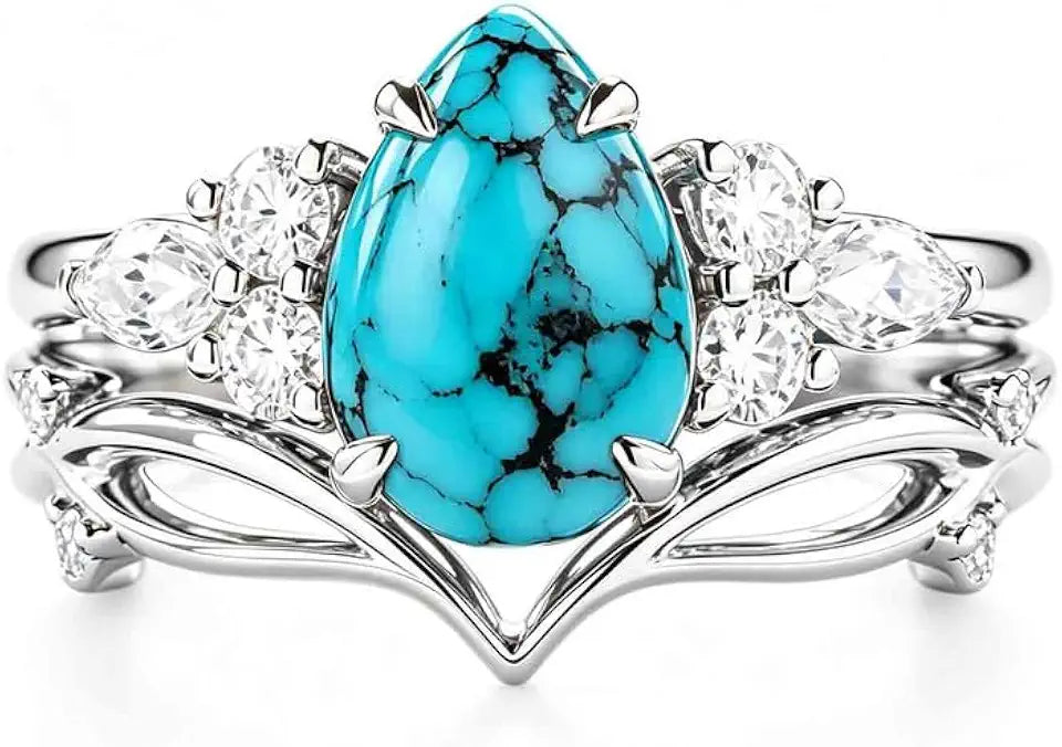Gold-Tone Turquoise Jewelry Set