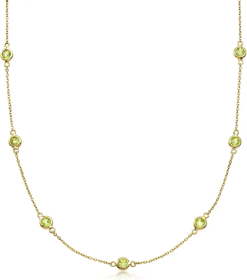 Gold-Tone Peridot Necklace