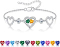 Birthstone Heart Bracelet