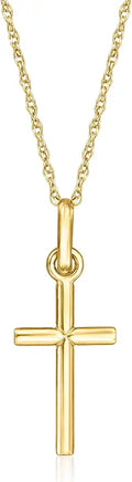 Gold-Tone Cross Necklace