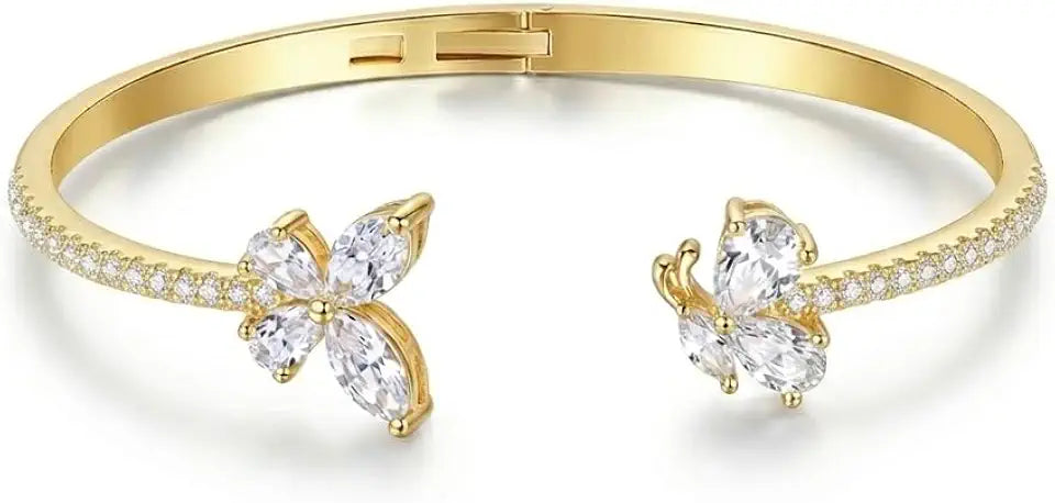 Gold-Tone Butterfly Bracelet