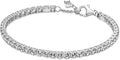 Sterling Silver Cubic Zirconia Tennis Bracelet, 18 cm