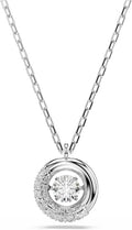 Rhodium-Plated Round Pendant