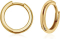 Gold-Tone Hoop Huggie Earrings, 5mm