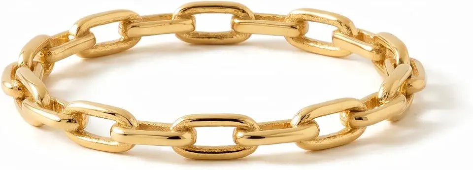 Gold-Tone Paperclip Ring